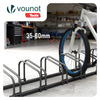 Ratelier range velo acier mural et sol 5 vélos Noir - vuunut.com