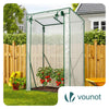 Serre de jardin Serre tomates avec grande porte enroulable bache PE renforcee 135g/m2 100x50x150cm Blanc - vuunut.com