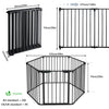 Barriere de securite cheminee pliable 3.75M 6 panneaux noir - vuunut.com