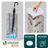 Porte-parapluies Metal avec bac de recuperation eau et 4 Crochets Motif Parapluie 15.5 x 15.5 x 43.5 cm beige - vuunut.com