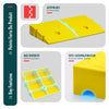 Lot de 2 Rampes de Trottoir en Polypropylene 25x27x7 cm Jaune - vuunut.com