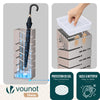 Porte-parapluies Metal avec bac de recuperation eau et 4 Crochets Motif Diagonal 15.5 x 15.5 x 43.5 cm beige - vuunut.com