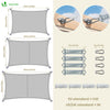 Voile d'ombrage Rectangulaire en Polyester Imperméable avec Kit de Montage 3x2m Gris Clair - vuunut.com