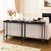 Console table style industriel en metal et MDF 75x24x75 cm Noir - vuunut.com