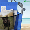 Transat pare soleil Textilene et range magazine Lot de 2 pcs Bleu - vuunut.com