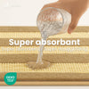 Lot de 2 Tapis de Bain Antidérapant chenille microfibre 60x90cm beige - vuunut.com