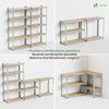 Lot de 2 etageres de rangement renforcees charge extra lourde 5 niveaux 180x90x40cm - vuunut.com