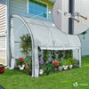 Serre de jardin hivernage murale adossee avec bache PE 300x100x180cm blanc - vuunut.com