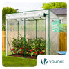 Serre de jardin Serre tomates avec porte et fenetres moustiquaire bache PE renforcee 135g/m2 200x77x170cm Blanc - vuunut.com