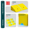 Lot de 2 Rampes de Trottoir en Polypropylene 25x27x13 cm Jaune - vuunut.com