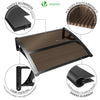 Auvent de porte marquise 100x80 cm transparent en Polycarbonate anti UV Marron - vuunut.com