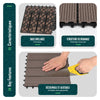 Lot de 16 dalles clipsables exterieures 30x30cm en Composite WPC Marron - vuunut.com