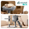 Arbre a chat 112cm multi niveaux Griffoir et niche Gris - vuunut.com