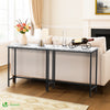 Console table style industriel en metal et MDF 75x24x75 cm Blanc - vuunut.com