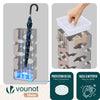 Porte-parapluies Metal avec bac de recuperation eau et 4 Crochets Motif Hexagonal 15.5 x 15.5 x 43.5 cm beige - vuunut.com