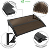 Auvent de porte marquise 120x80 cm transparent en Polycarbonate anti UV Marron - vuunut.com