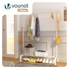 Portant a Vetements avec etagere Chaussures 8 Crochets Lateraux 110x41x147cm metal Blanc - vuunut.com
