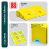 Lot de 2 Rampes de Trottoir en Polypropylene 25x27x11 cm Jaune - vuunut.com