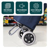 Chariot de courses 2 roues pliable 59L bleu marine - vuunut.com