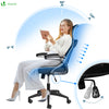 Fauteuil de Bureau Ergonomique pivotant avec appui tête et dossier toile respirant Noir - vuunut.com