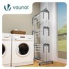 Sechoir a linge etendoir 4 niveaux 126x63x170cm gris-blanc - vuunut.com