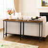 Console table style industriel en metal et MDF 75x24x75 cm Marron - vuunut.com