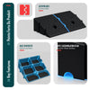 Lot de 2 Rampes de Trottoir en Polypropylene 25x27x13 cm Noir - vuunut.com