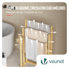 Porte serviettes sur pied en bambou 3 niveaux - vuunut.com