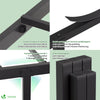 Cadre de lit metal avec fixation sommier et hauteur 36cm 180x200cm noir - vuunut.com
