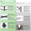 Tonnelle de jardin renforcée 3x3m pliable avec 4 parois et sac de transport a roulette blanche - vuunut.com