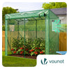 Serre de jardin Serre tomates avec porte et fenetres moustiquaire bache PE renforcee 135g/m2 200x77x170cm Vert - vuunut.com