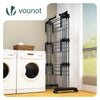 Sechoir a linge etendoir extensible 4 Niveaux 190x64x170cm noir-gris - vuunut.com