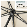 Parasol de jardin inclinable avec aeration et sac bandouliere 270cm beige - vuunut.com