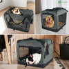 Sac transport pliable chien chat caisse cage portable 70x52x52cm gris - vuunut.com
