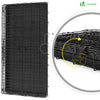 Cage pour chien pliable avec 2 portes verrouillable plateau amovible 122x75x81cm - vuunut.com