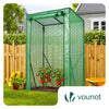 Serre de jardin Serre tomates avec grande porte enroulable bache PE renforcee 135g/m2 100x50x150cm Vert - vuunut.com