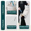 Panier a linge 2 compartiments et sacs amovibles auto ajustant avec couvercle 150L Beige - vuunut.com