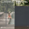 Brise vue occultant en HDPE 230g/m² 1.8x10m avec attaches de fixation anthracite - vuunut.com