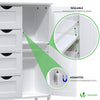 Meuble de salle de bain rangement 4 tiroirs 1 porte 82x55x30cm blanc - vuunut.com