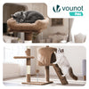 Arbre a chat 112cm multi niveaux Griffoir et niche Marron - vuunut.com
