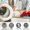 Panier a linge pliable 145L avec sac intérieur cadre bambou et couvercle beige - vuunut.com