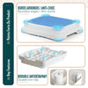 Marche pied antiderapant salle de bain empilable 50x40x10cm PP EVA bleu - vuunut.com