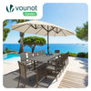 Parasol Jardin Double Aluminium 270 x 460 cm beige - vuunut.com