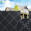 Kit de lamelles occultantes PVC brise vue 300m x 4.7cm avec 600 clips Noir - vuunut.com