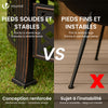 Brasero exterieur en metal avec grille, pare-etincelles tisonnier diametre 81cm noir - vuunut.com