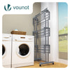 Sechoir a linge etendoir 4 niveaux 126x63x170cm gris - vuunut.com