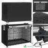 Cage pour chien pliable avec 2 portes verrouillable plateau amovible et housse de protection 107x70x78cm - vuunut.com