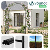 Lot de 4 Arche de jardin pour plantes grimpantes 140x37x240cm en metal Noir - vuunut.com
