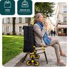 Chariot de courses pliable avec siege Jaune - vuunut.com