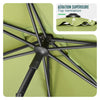 Parasol de jardin inclinable avec aeration et sac bandouliere 270cm vert olive - vuunut.com